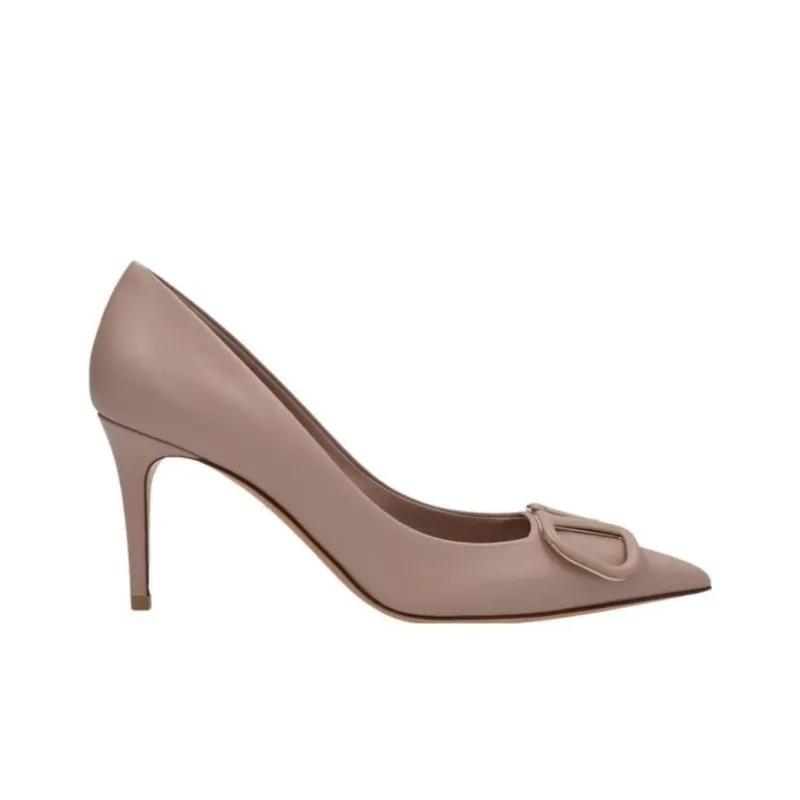 Valentino Slim Heel High Heels 8cm Women's Beige-1