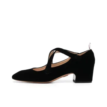THOM BROWNE 40mm Velvet Block-heel Sandals