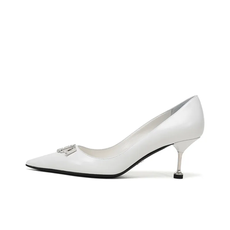 PRADA Slim Heel High Heels Women's White-0