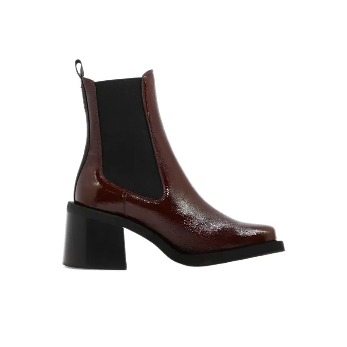 GANNI Crew Chelsea Boots 7cm Women's Red-1