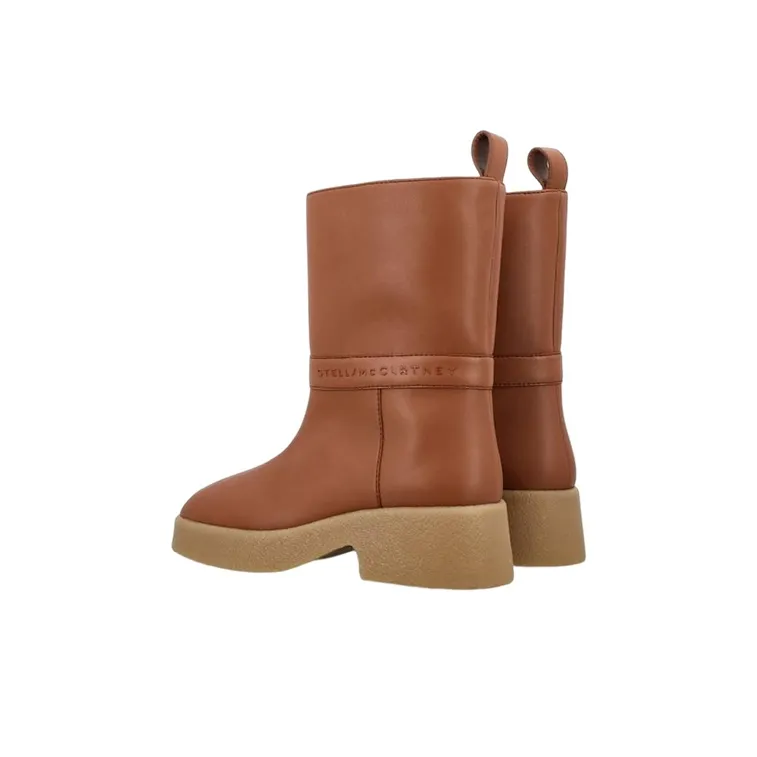 Stella McCartney Logo-Embossed Pull-On Ankle Boots Women's-3