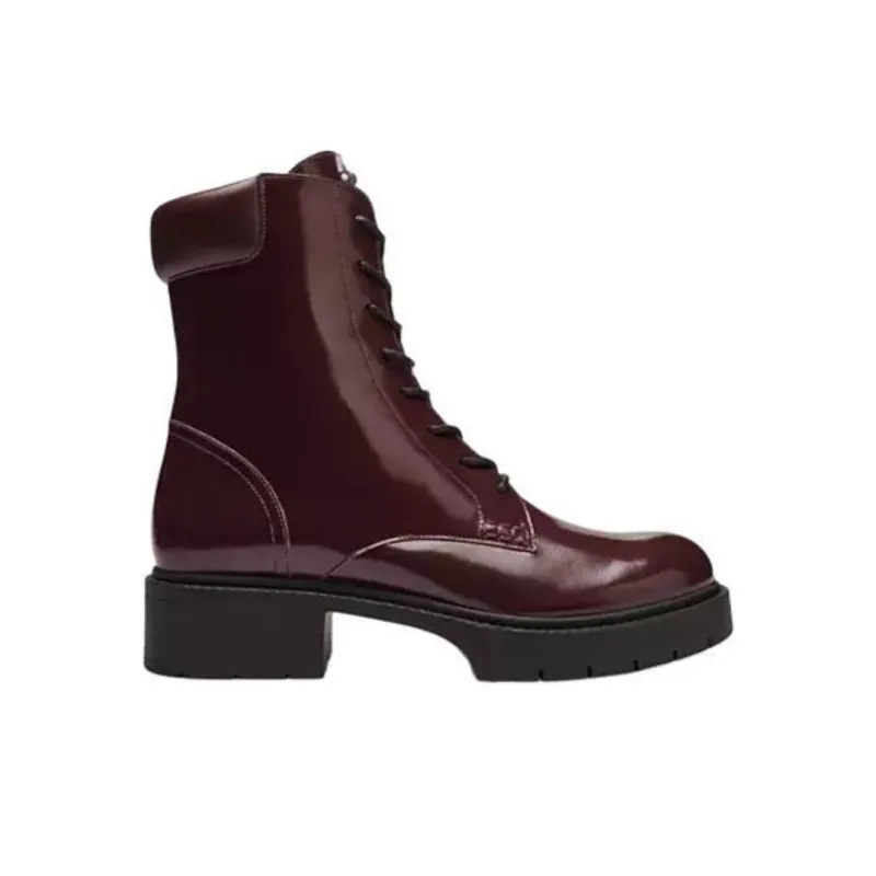 COACH Leighton Ankle Boots 3.8cm Women's Burgundy-1