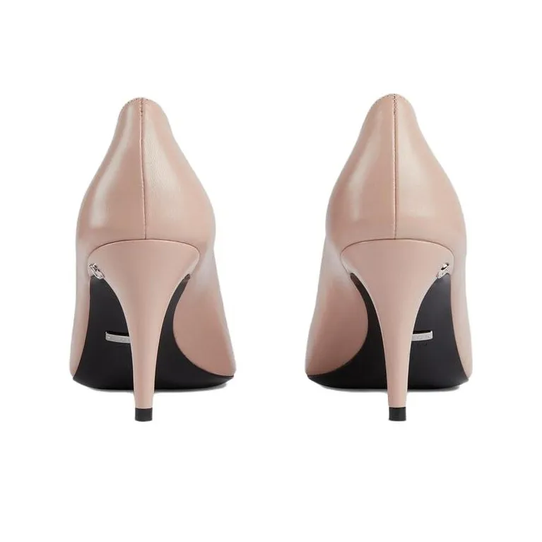GUCCI Gg Mid heel 75mm Pump Light Pink Women's-3