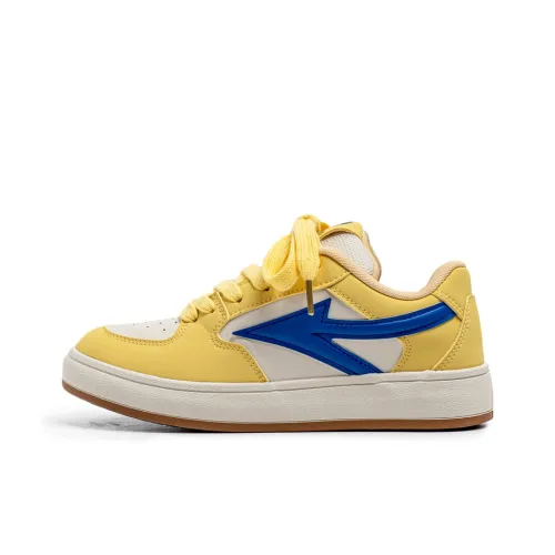Mengsai Slip Resistant Shock Absorbers With Abrasion Resistant Properties Low Top Skateboard Shoes Men's Yellow Blue