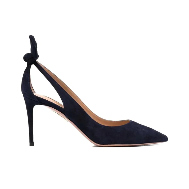 AQUAZZURA Deneuve High Heels 8.5cm Women's Marine Blue-1