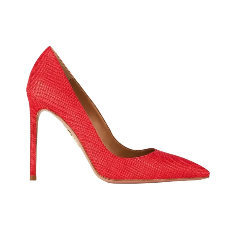 AQUAZZURA Purist Slim Heel High Heels 10.5cm Women's Red-1