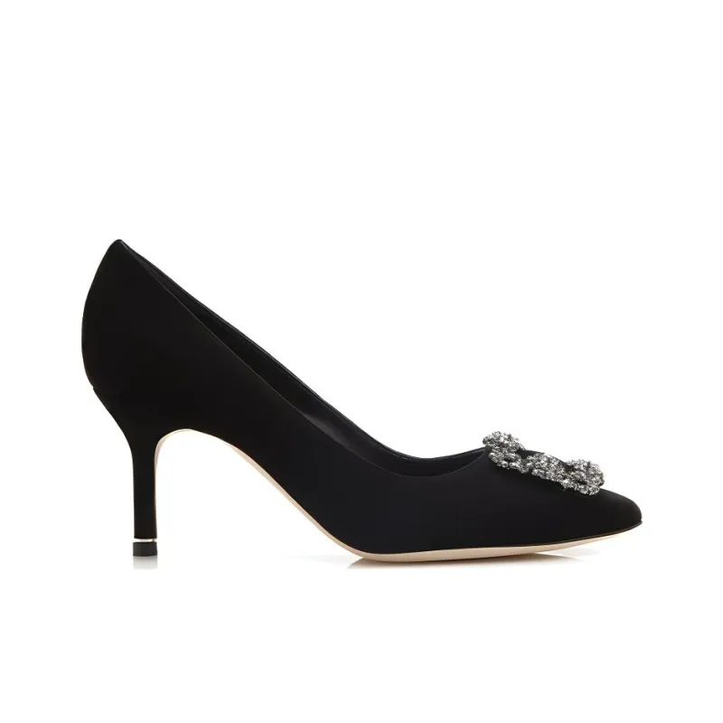 MANOLO BLAHNIK Slim Heel High Heels 7cm Women's Black-1