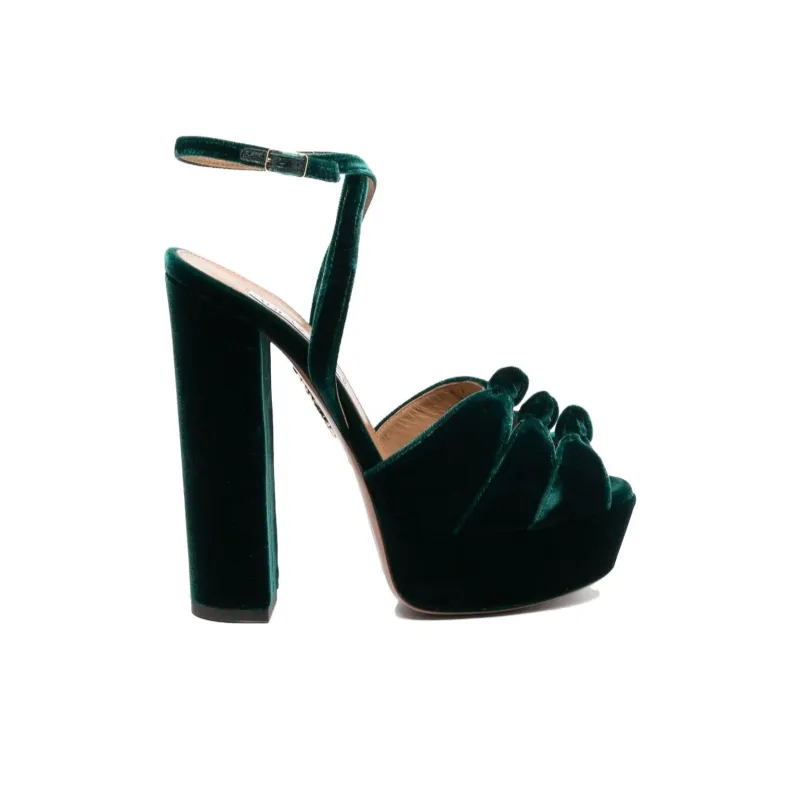AQUAZZURA One-Strap Sandals 15.5cm Women's Dark Green-1