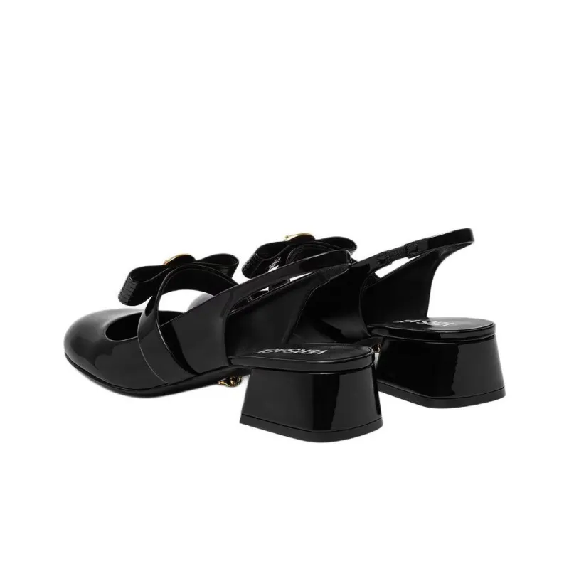 FANSIZHE Gianni Chunky Heel High Heels 3.5cm Women's Black-3