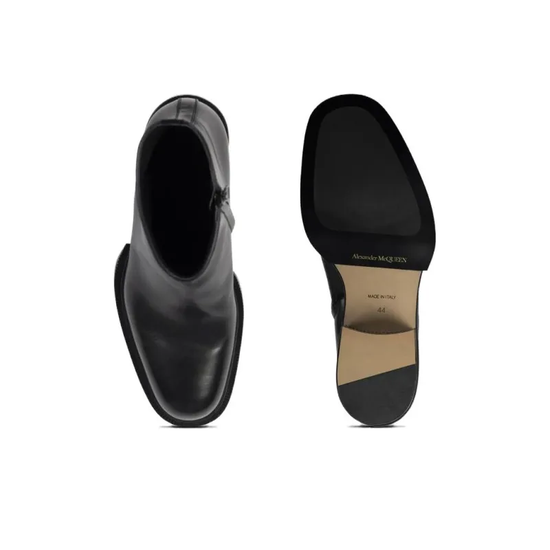 Alexander McQueen Cuban Stack Ankle Boots-4
