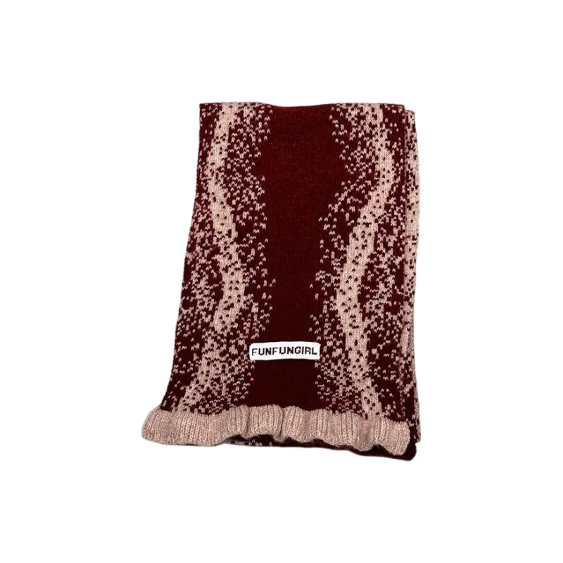 PISHUSHU Wool Blend Knit Scarves Unisex-5