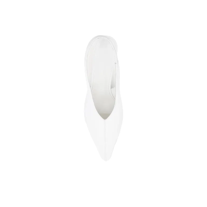 STUDIO AMELIA Toro 50 Chunky Heel High Heels Women's White-3