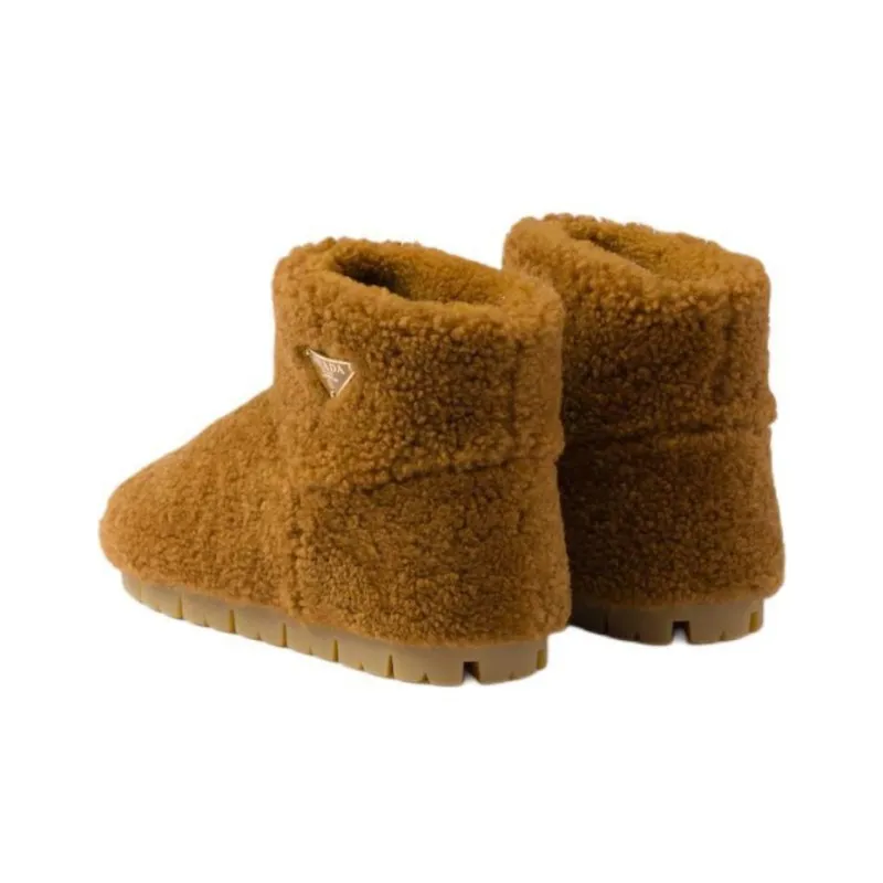 PRADA Ankle Boots Women's Caramel-3