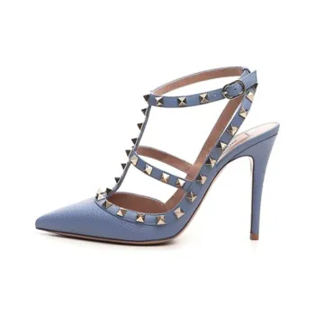 Valentino Rockstud Slim Heel High Heels Women's Blue