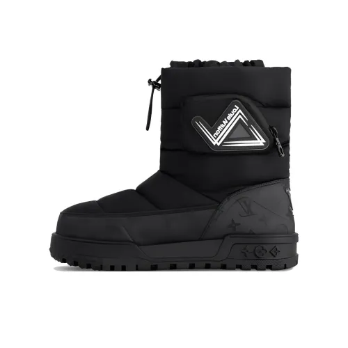 LOUIS VUITTON ALPINE Crew Snow Boots Men's Black