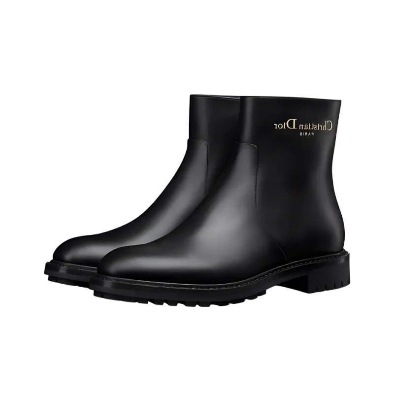 DIOR D Town Ankle Boots Women's Black-1