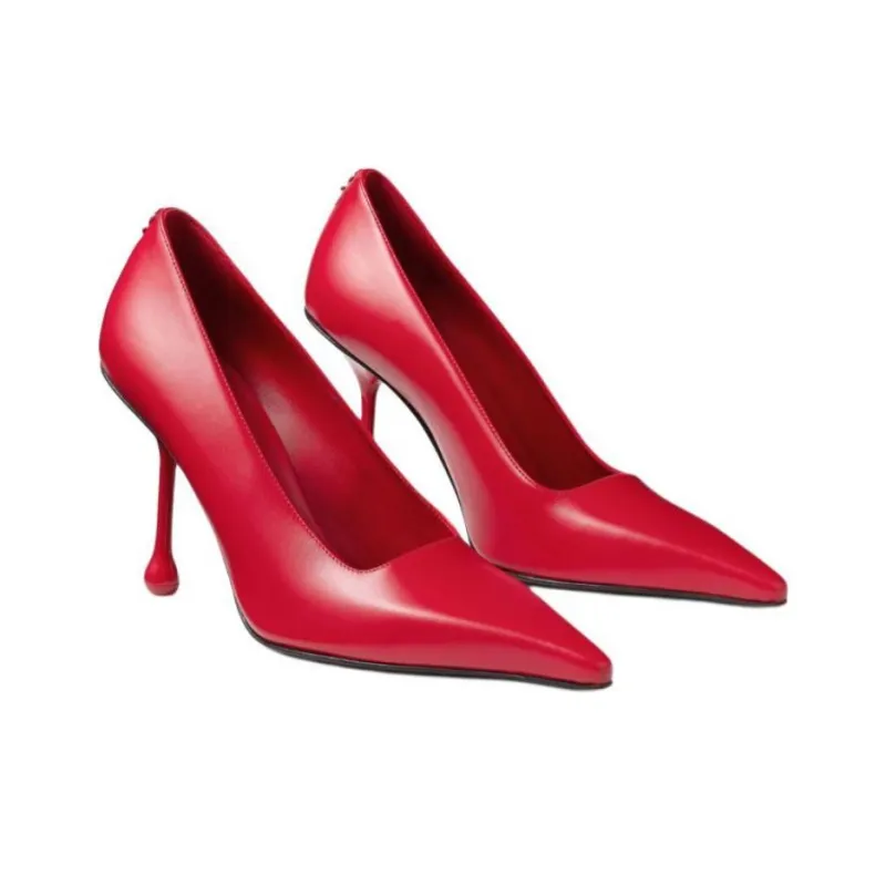Jimmy Choo Slim Heel High Heels 9.5cm Women's Red-2