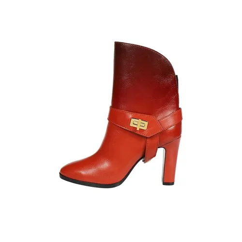Givenchy Ankle Boots Women's Low-Top Red/Brown