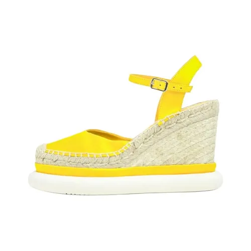 Paloma Barceló Tessa Wedge Heel High Heels 11cm Women's Yellow