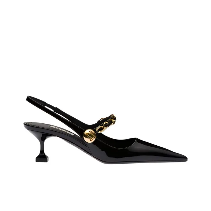 MIU MIU Slim Heel High Heels 5.5cm Women's Black-1