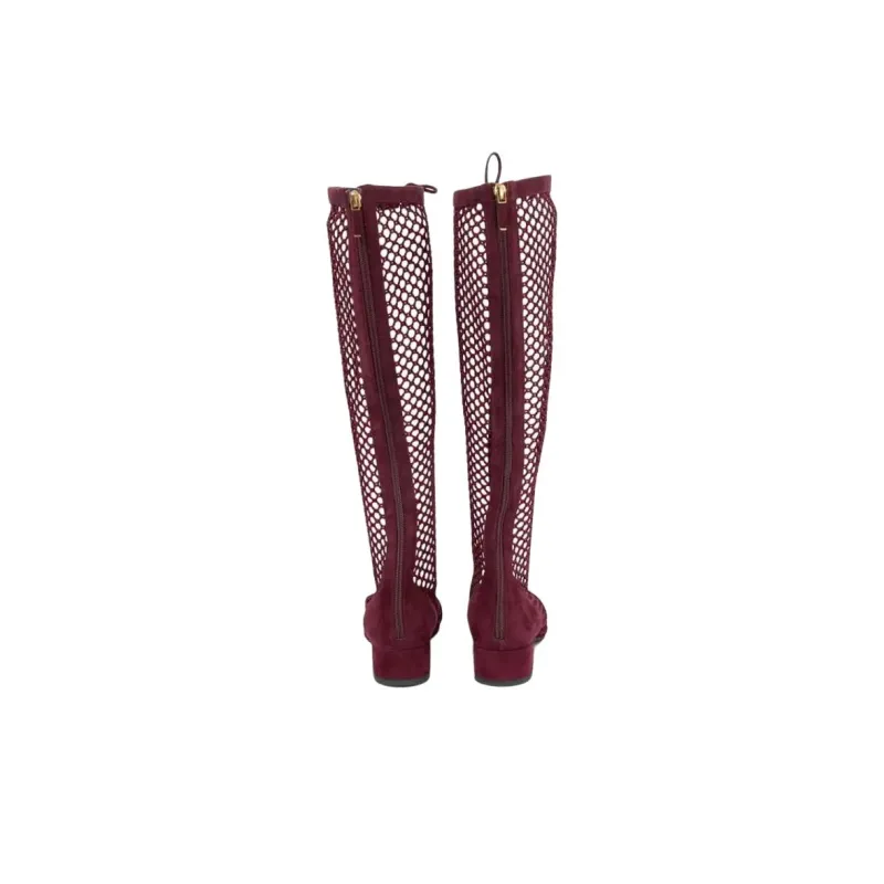DIOR Naughtily-D Knee-high Boots Women's Burgundy-3