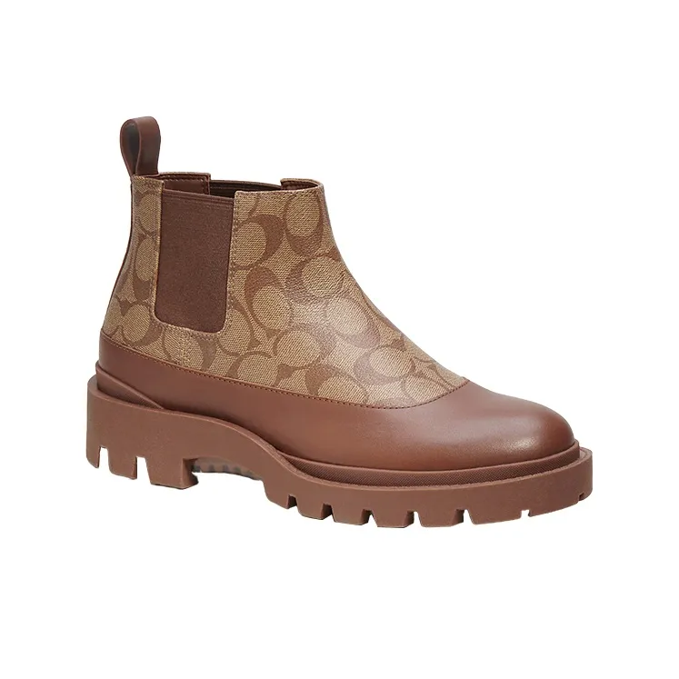 COACH CitySole Short Chelsea Boots Men's Brown-2