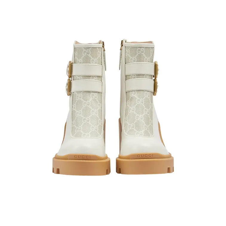 GUCCI GG Canvas Ankle Boots Women's-2