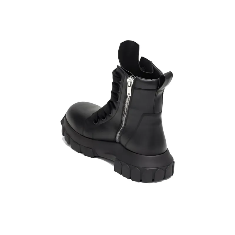 RICK OWENS Bozo Tractor Leather Boots-3
