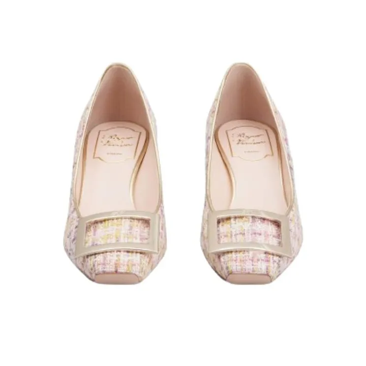 Roger Vivier Chunky Heel High Heels 4.5cm Women's Pink-3