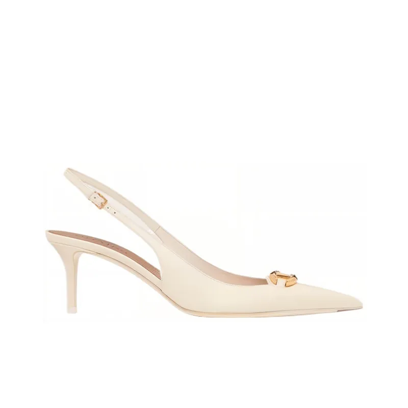 Valentino Garavani VLogo Signature 60mm Leather Slingback Pumps-1