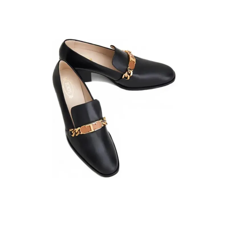 TOD'S Block Heel High Heels 6cm Women's Black-2