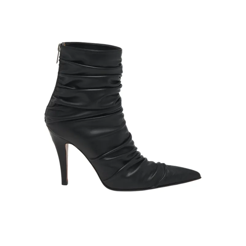 Alexander McQueen Birdee Ruched Pointed Toe Boots Women's-1