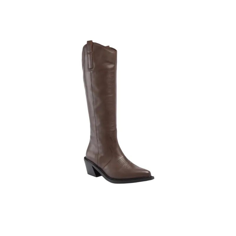 ALOHAS Knee-high Boots 5.5cm Women's Dark Brown-2