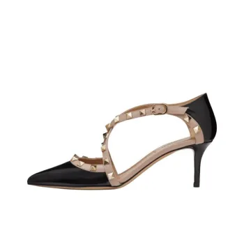 Valentino Rockstud Slim Heel High Heels Women's Black
