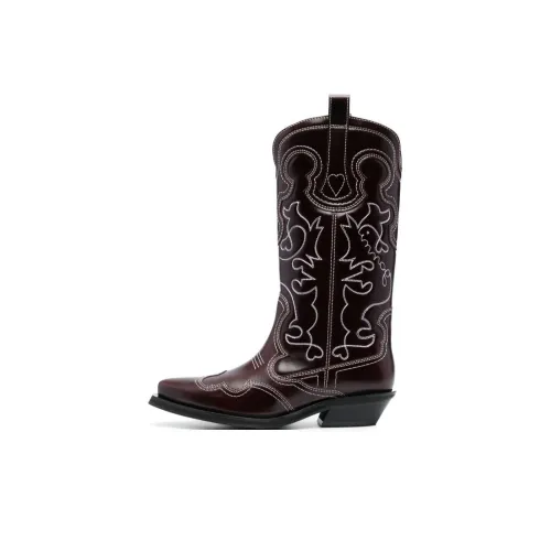GANNI 40mm Mid-calf Western Boots