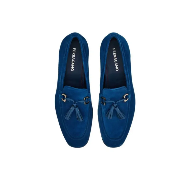 Ferragamo Loafers Men Blue-3
