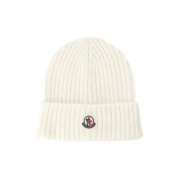 Moncler Logo Patch Knitted Beanie