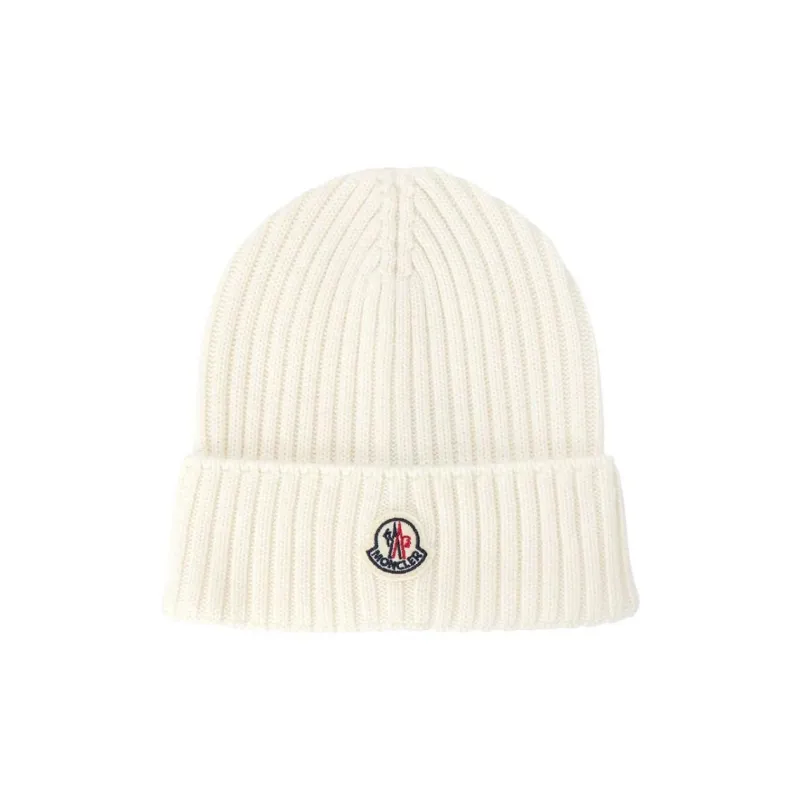 Moncler Logo Patch Knitted Beanie-0