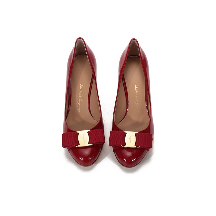 Ferragamo Vara High Heels Women's Red - POIZON
