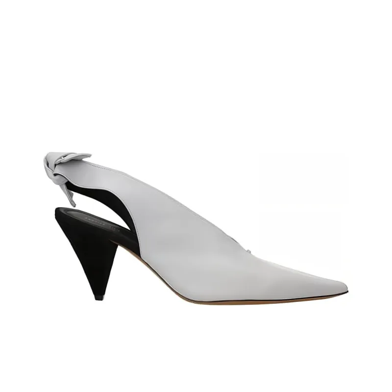 CELINE Cone Heel High Heels Women's Gray-1