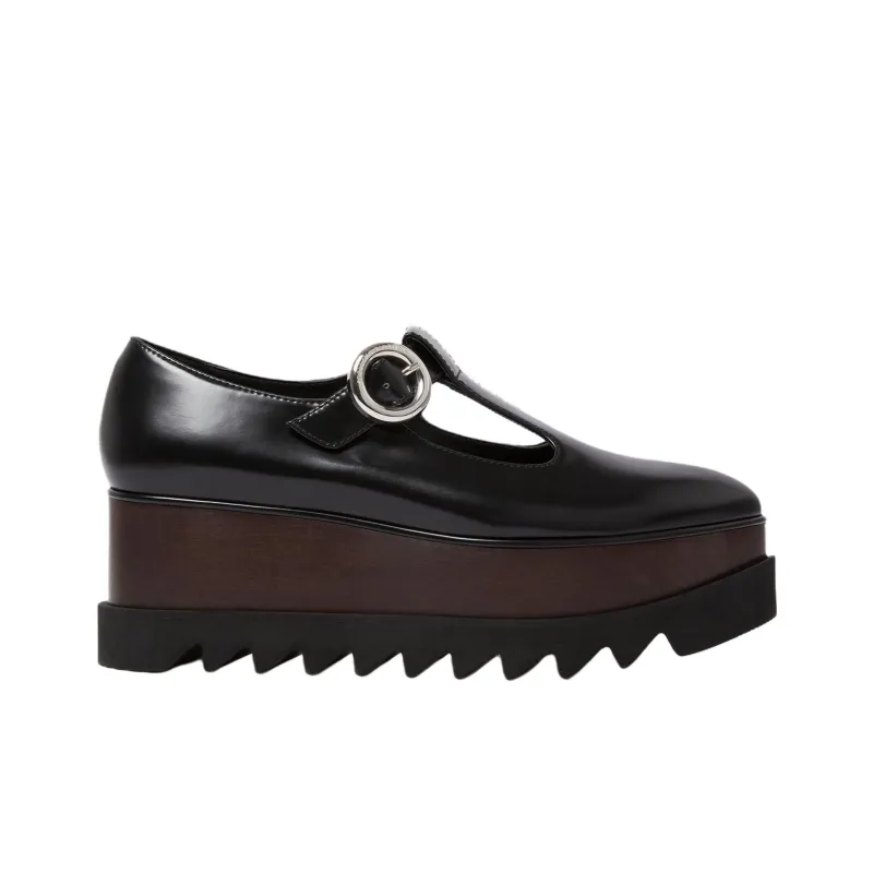 Stella McCartney Elyse Casual Single Shoes 8cm Women's Black-1
