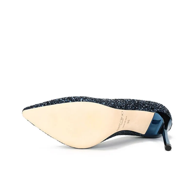 Jimmy Choo ROMY Slim Heel High Heels Women's Blue-5