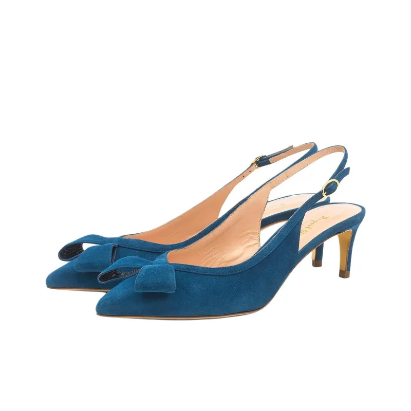 Rupert Sanderson Caprice Slim Heel High Heels 5.5cm Women's Blue-2