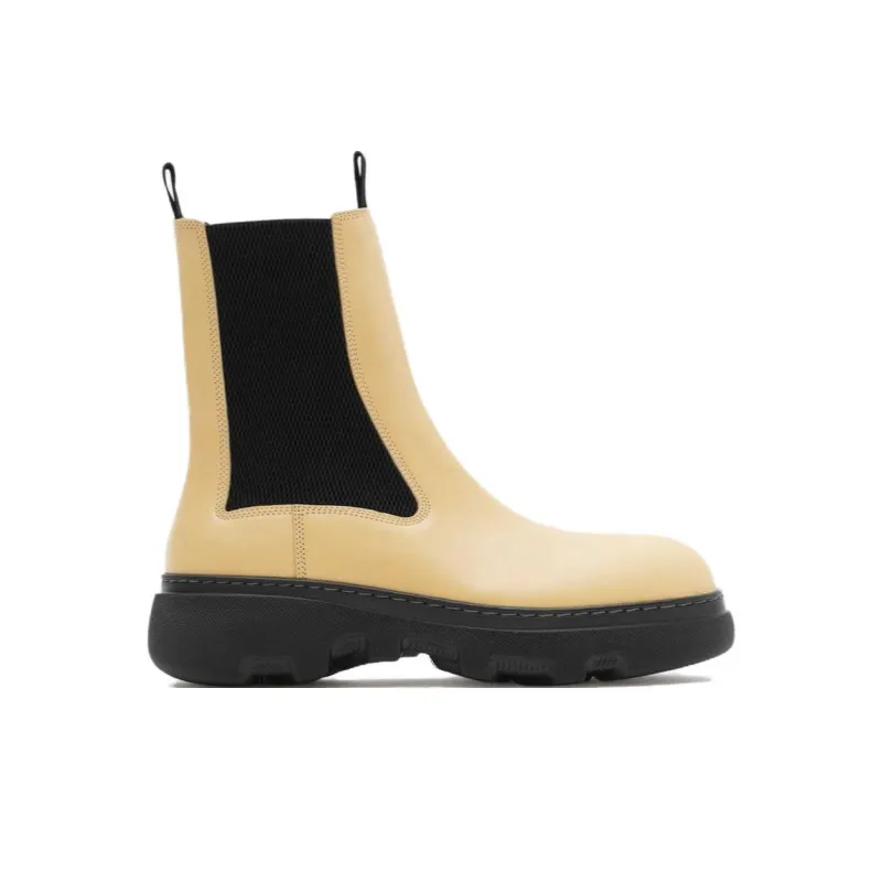 Burberry Creeper Leather Chelsea Boots-1