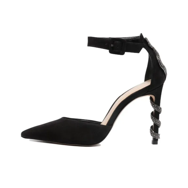 Schutz Studded-snake 100mm Suede Pumps-0