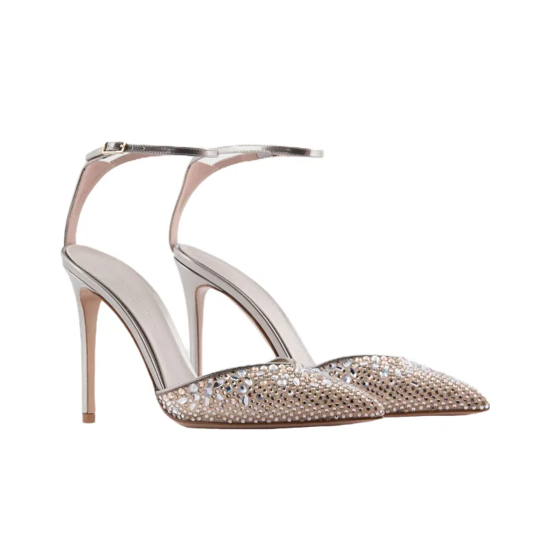 GIORGIO ARMANI Slim Heel High Heels 10.5cm Women's Light Brown-2