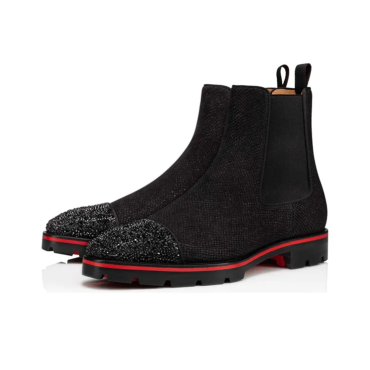 Christian Louboutin Chelsea Boots Men Black-2