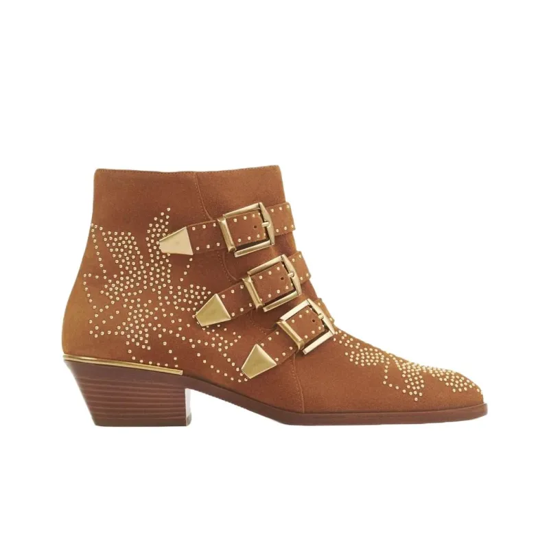 Chloe Susanna Ankle Boots 4cm Women's Brown-1