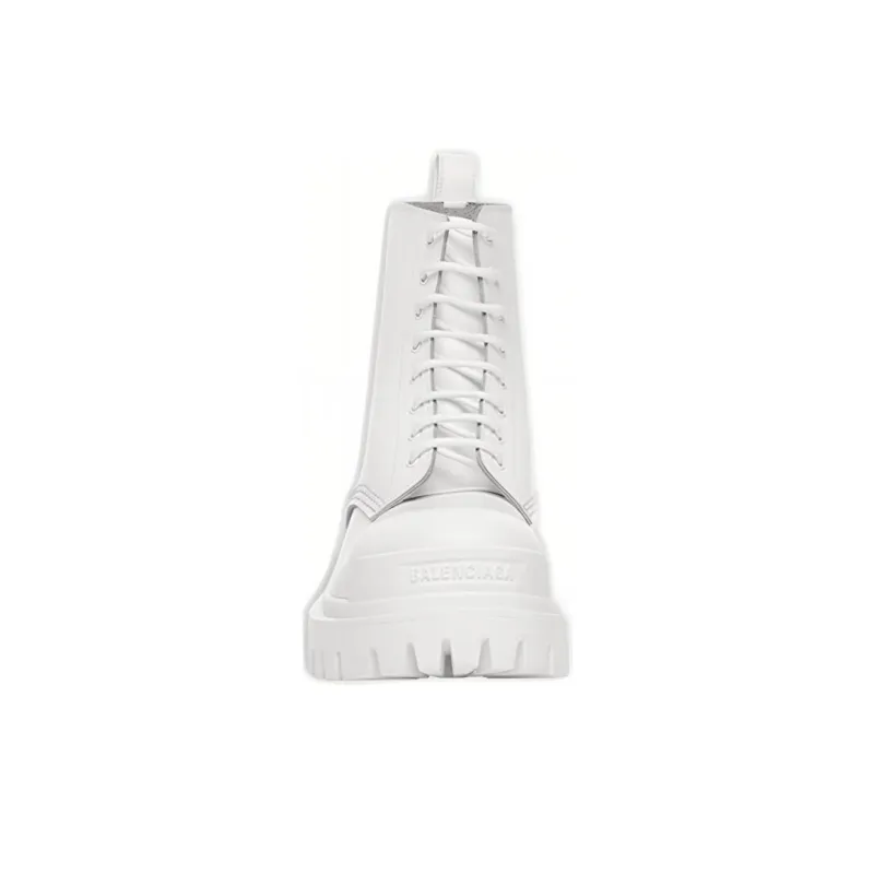 Balenciaga Strike Lace Up Boot 'White' Women's-3
