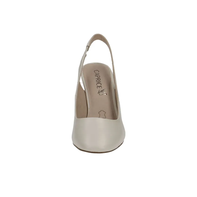 CAPRICE Twiggy Chunky Heel High Heels 8.5cm Women's Beige-4
